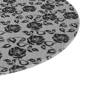 Planche À Découper Faux Black Lace Rose Fishnet Cutting Board (Coin)