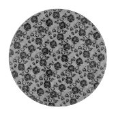 Planche À Découper Faux Black Lace Rose Fishnet Cutting Board (Devant)