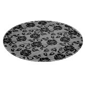 Planche À Découper Faux Black Lace Rose Fishnet Cutting Board (Coin)