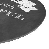 Planche À Découper FAUX Chalkboard, Grateful Hearts Cutboard (Coin)