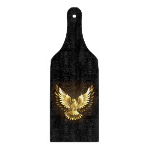 Planche À Découper Faux Gold Foil Peace Dove en noir