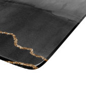 Planche À Découper Faux Gris Marbré Agate Parties scintillant dorée P (Coin)