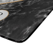 Planche À Découper Faux Marbre Coupe Monogramme Votre Lettre (Coin)