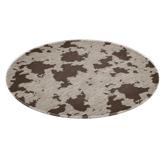 Planche À Découper Faux Vache Imprimer Brown et crème (Coin)
