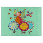 Planche À Découper Fée de jardin avec des fleurs (Devant)