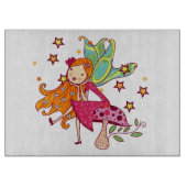 Planche À Découper Fée de jardin sur le champignon (Devant)