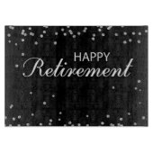 Planche À Découper Félicitations à la retraite Noir avec étincelle d' (Devant)