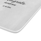 Planche À Découper Félicitations minimales simples ajouter nom date a (Coin)