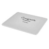 Planche À Découper Félicitations minimales simples ajouter nom date a (Coin)
