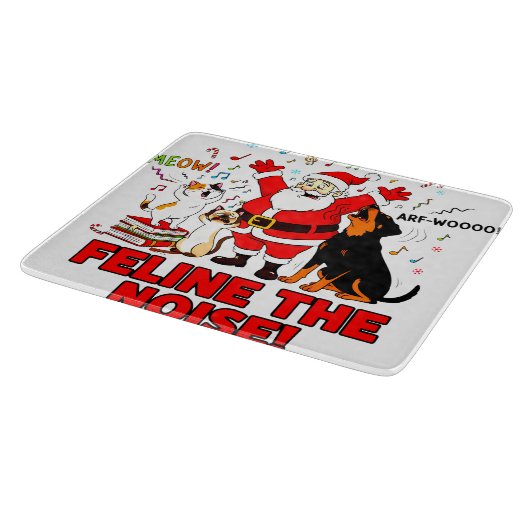 Planche À Découper Feline the Noise: Santa’s Musical Mayhem (Coin)