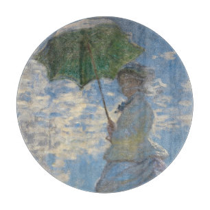 Planche À Découper Femme avec parasol - Madame Monet et son fils