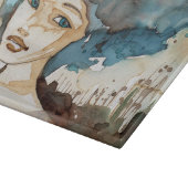 Planche À Découper Femme bleue (Coin)