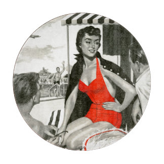 Planche À Découper Femme chaude rouge