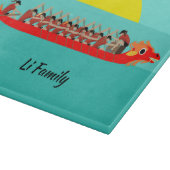 Planche À Découper Femme de course de bateaux dragons (Coin)