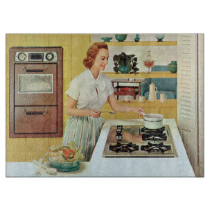 Planche À Découper femme de cuisine rétro vintage