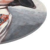 Planche À Découper Femme en blouse brodée (Coin)