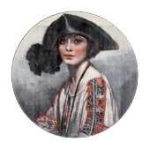 Planche À Découper Femme en blouse brodée (Devant)