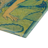 Planche À Découper Femme-fille de fleurs dans le jardin de tournesol (Coin)