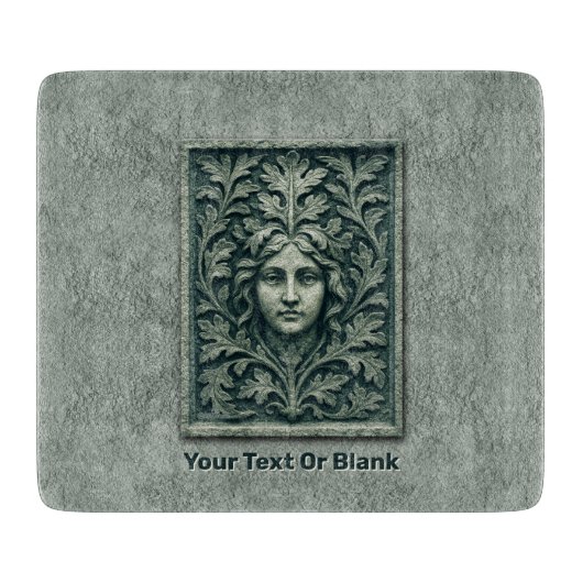 Planche À Découper Femme verte - Pierre (Devant)