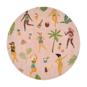 Planche À Découper Femmes en maillot de bain : Danse Vintage tropical