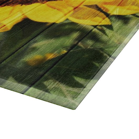 Planche À Découper Fence painted de Sunflowers (Coin)