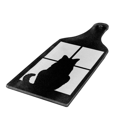 Planche À Découper Fenêtre Chat noir Cliquez pour Customiser une déco (Coin)
