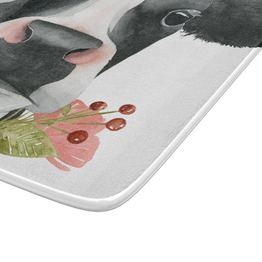 Planche À Découper Ferme à pavot - Vache aux fleurs (Coin)