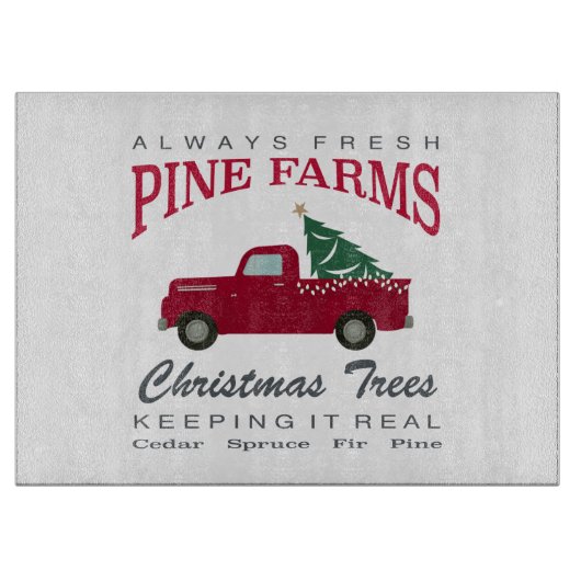 PLANCHE À DÉCOUPER FERME DE NOËL CAMION ROUGE (Devant)