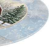 Planche À Découper Ferme d'hiver de Noël (Coin)