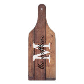 Planche À Découper Ferme en bois rustique Pays Monogramme (Devant)