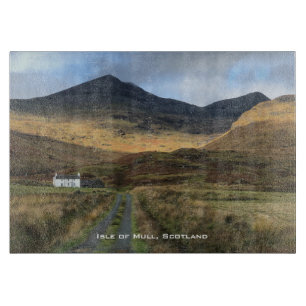 Planche À Découper Ferme et montagnes sur l'île de Mull Écosse