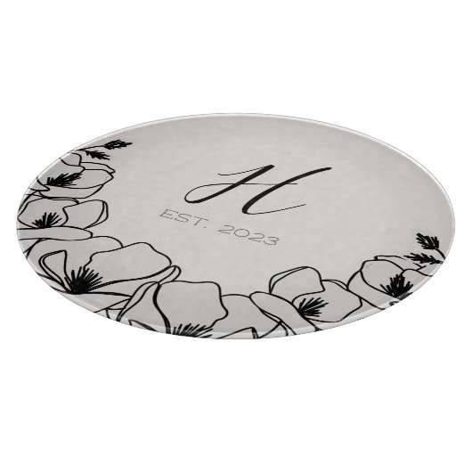 Planche À Découper Ferme Magnolia Fleur sur mesure Année de création (Coin)