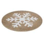 Planche À Découper Ferme moderne Noël Flambeau de neige Rustique Burl (Coin)