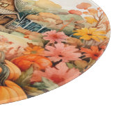 PLANCHE À DÉCOUPER FERME RUSTIQUE D'AUTOMNE AVEC CITROUILLES D'AUTOMN (Coin)