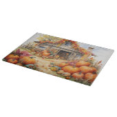 PLANCHE À DÉCOUPER FERME RUSTIQUE D'AUTOMNE AVEC CITROUILLES D'AUTOMN (Coin)