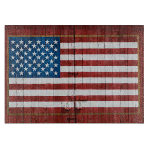 Planche À Découper Fermes American Flag Barn Mural
