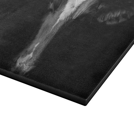 Planche À Découper Fermes | Tête de vache B&W (Coin)