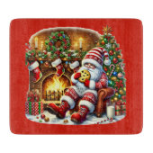Planche À Découper Festif cookie de Noël gnome (Devant)