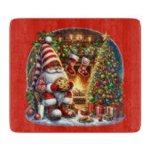 Planche À Découper Festif cookie de Noël gnome (Devant)