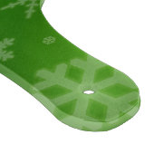 Planche À Découper Festif Green Foil Snowflakes Nom du monogramme (Coin)