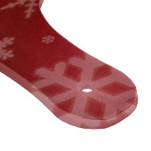 Planche À Découper Festif Red Foil Snowflakes Nom du monogramme (Coin)