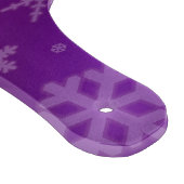 Planche À Découper Festif Violet Foil Snowflakes Nom du monogramme (Coin)