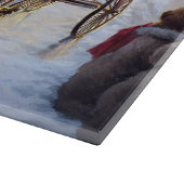 Planche À Découper Festive de Noël au Labrador noir (Coin)