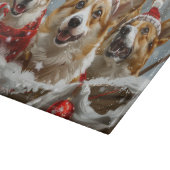 Planche À Découper Festive de Noël de Chien de Corgi (Coin)