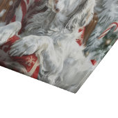 Planche À Découper Festive de Noël de Chien Setter anglais (Coin)