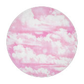 Planche À Découper Festive Pastel nuages heureux rose (Devant)