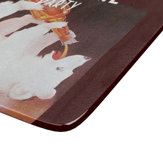 PLANCHE À DÉCOUPER FÊTE DE COCKTAIL FLASQUE DE BIÈRE POLAIRE (Coin)