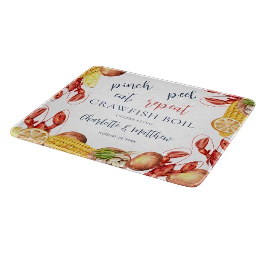 Planche À Découper Fête de Fiançailles Barbecue de Écrevisses de Fami (Coin)