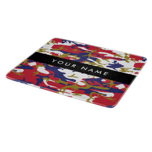 Planche À Découper Fête de l'Indépendance Camouflage Votre nom Person