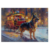 Planche À Découper Fête de Noël des bergers allemands (Devant)